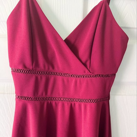 Francescas Collection Mi Ami Maroon Mini Dress - Picture 4 of 6